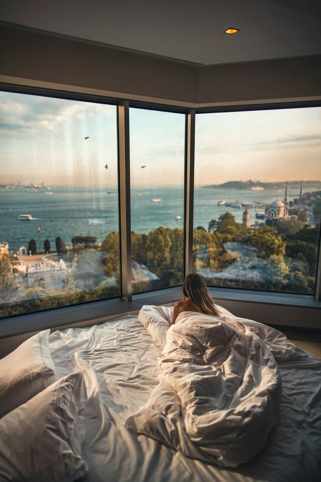 Comfortable hotel room with a view