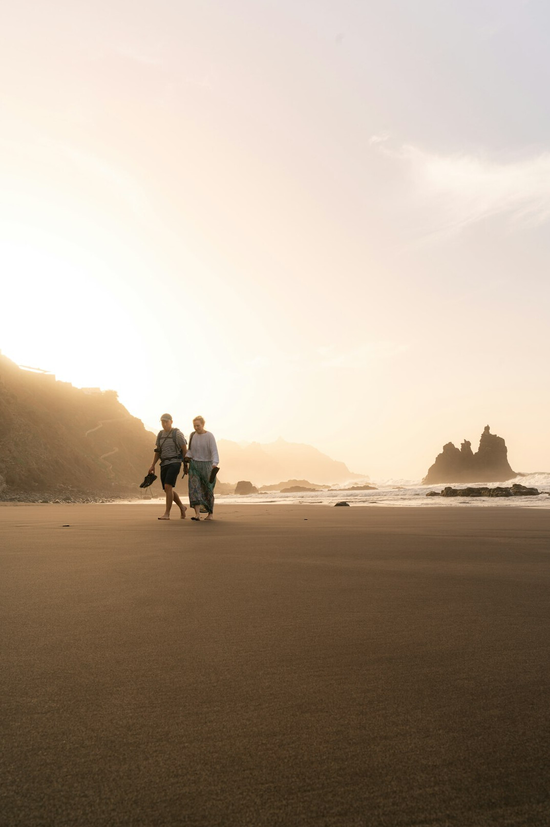 senior couple on beach
